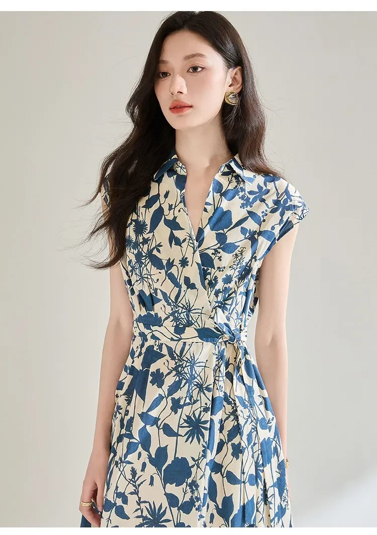 A White And Blue Dress