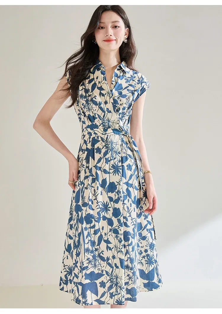 A White And Blue Dress