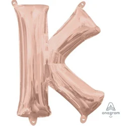 Foil Balloon - Letter K Rose Gold - 40cm