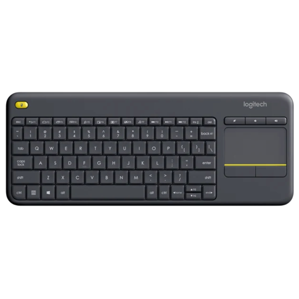 Logitech K400 Plus Wireless Keyboard with Touch Pad Black