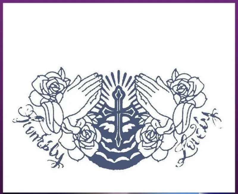 Temporary Neck Tattoo