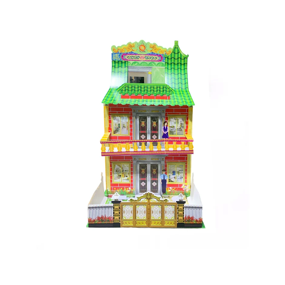 Chinese Joss Paper Three-Storey Villa (Small)