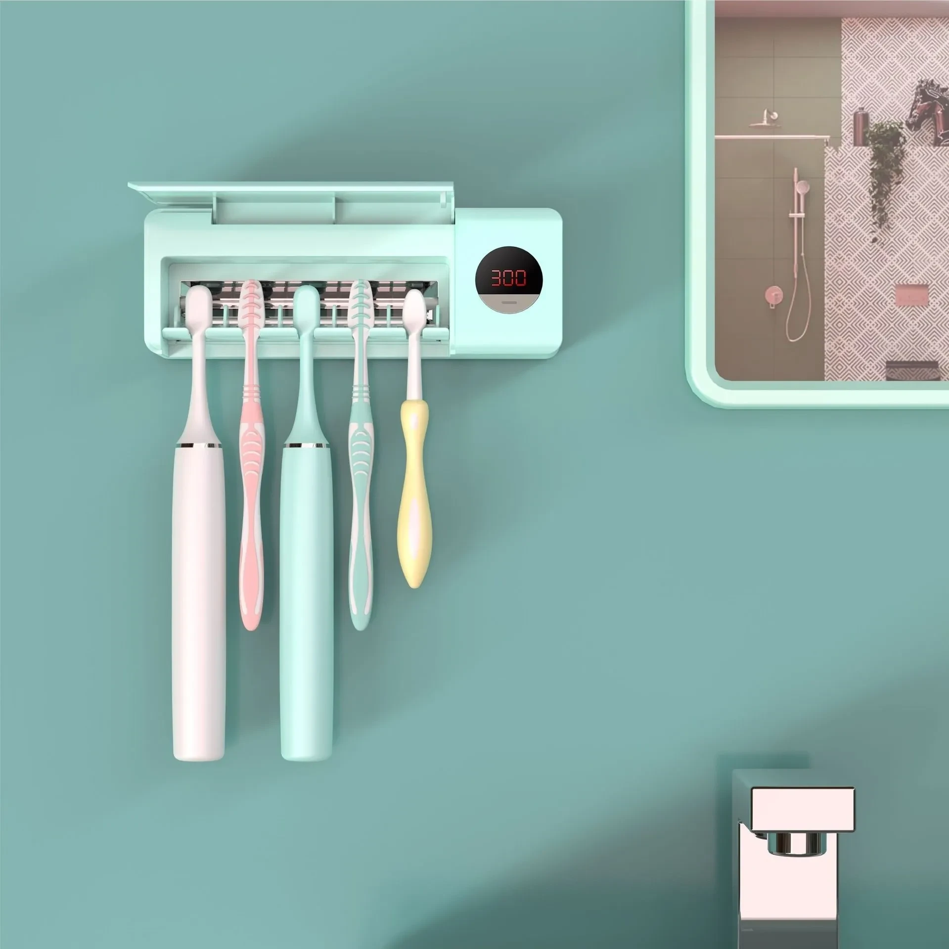 Plastic Acrylic Toothbrush Sterilizer Household Rechargeable Toothbrush Sterilizer