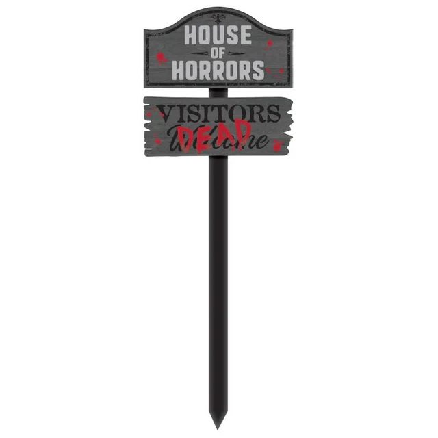 MDF Yard Stake - House of Horrors (86cm)