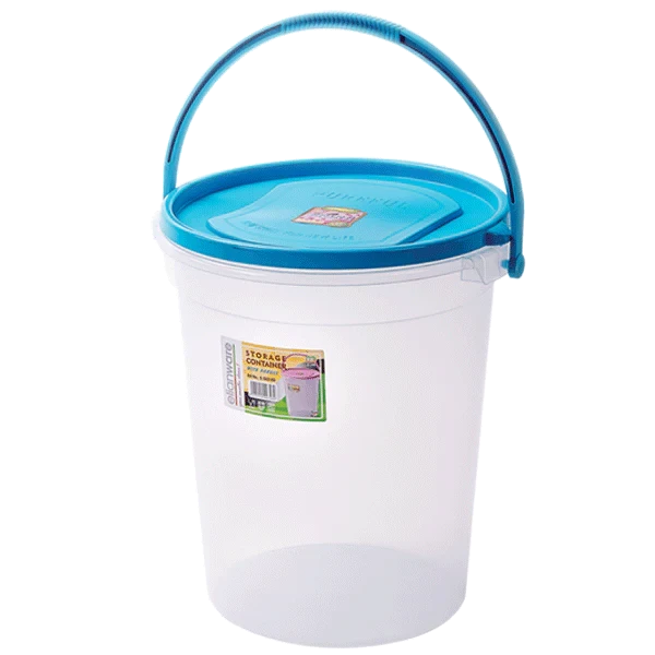 Round Storage Container with Handle 14L