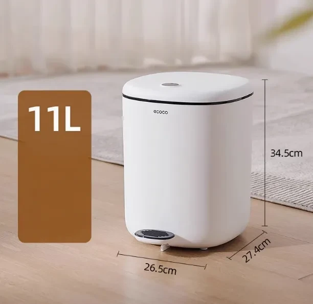 Kitchen Trash Can Household Simple Foot With Lid