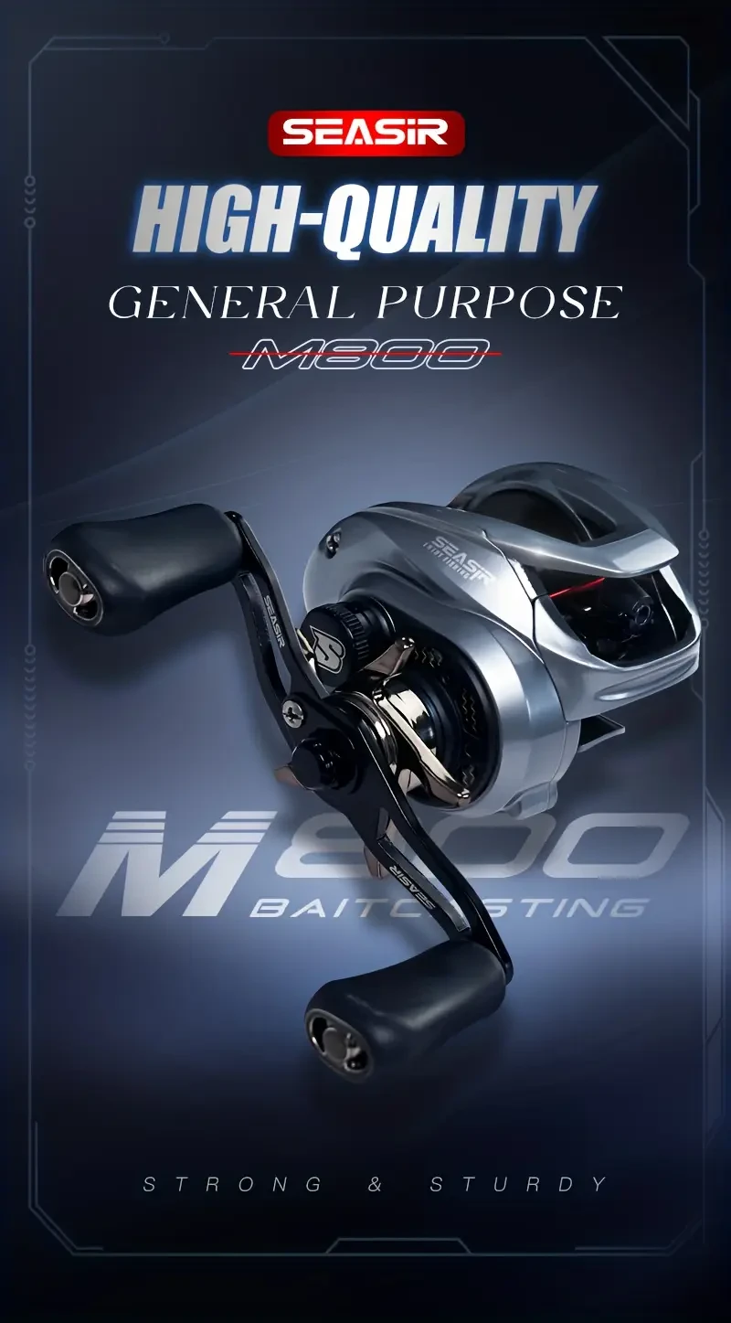 SEASIR M800 Baitcasting Fishing Reel  High-Speed Performance for Fresh and Saltwater Fishing