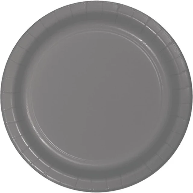 Glamour Gray Lunch Plates Paper 18cm (Pack of 24)