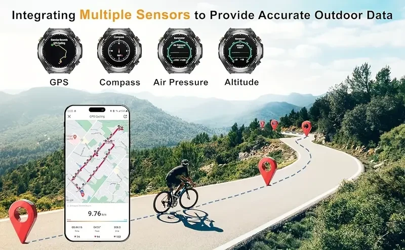 JJMMK GPS Sports Smart Watch  Advanced Functionality for Sports, Fitness, and Outdoor Adventures