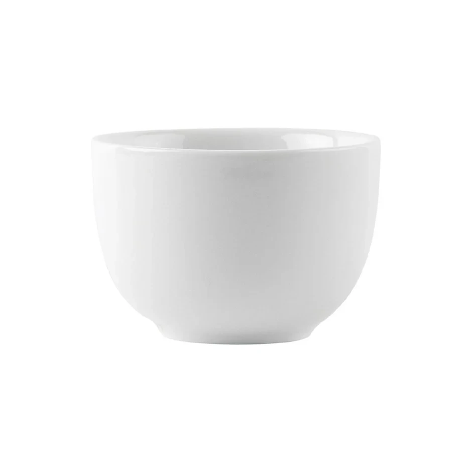 Crockery Yum Char Tea Cup White Thick Rim 73mmx48mm