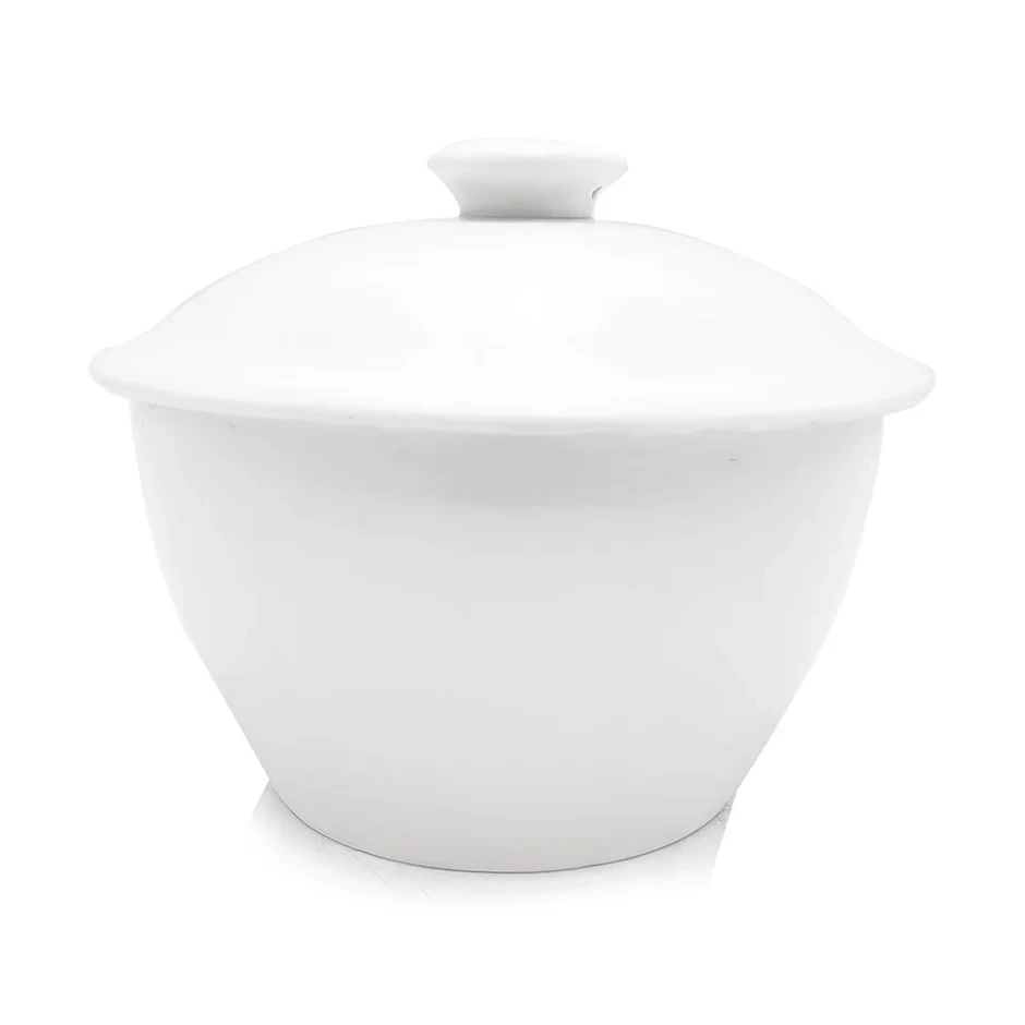 Crockery Pot with Lid #1 White