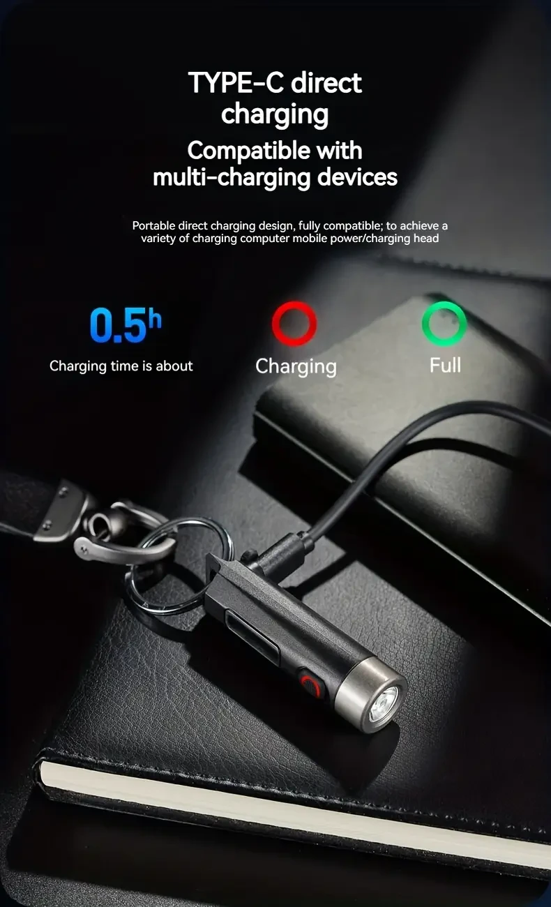 PHILIPS Bright Light Mini Flashlight  Compact Rechargeable LED Keychain Torch