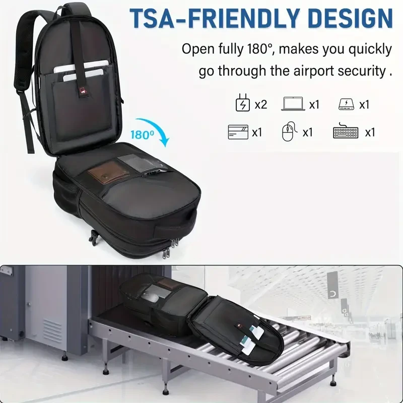 NUBILY 17.3-Inch Laptop Backpack  50L Large Capacity Travel and Work Bag