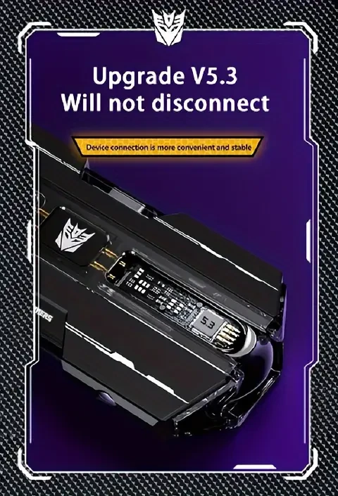 Transformers TF-T01 Wireless In-Ear Earphones  Noise-Cancelling Bluetooth Headphones with Type-C Charging