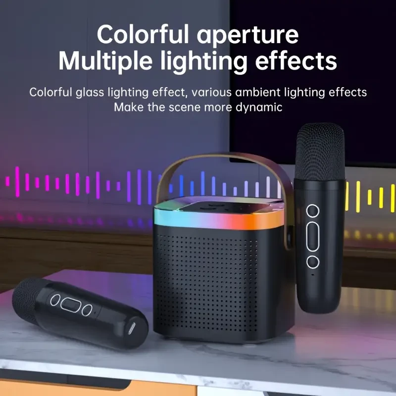 TANALAZ Portable Wireless Karaoke Speaker System  Type-C Rechargeable with Wireless Microphone & Bass Boost