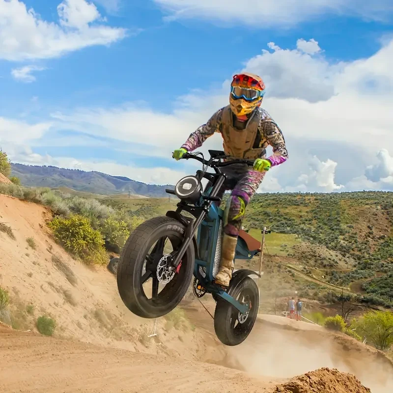 JANSNO 50.8cm Fat Tire Electric Bike for Adults  500W Brushless Motor, Dual Suspension & 48V 23Ah Battery