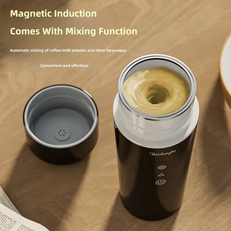 LIZAIOK 12V Portable Electric Kettle (420 ml)  Car Plug, Insulated Travel Cup