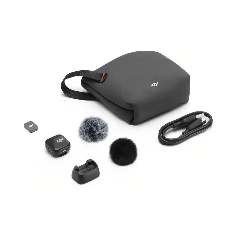 DJI Mic Wireless Clip-On Microphone (Infinity Black) Global Edition