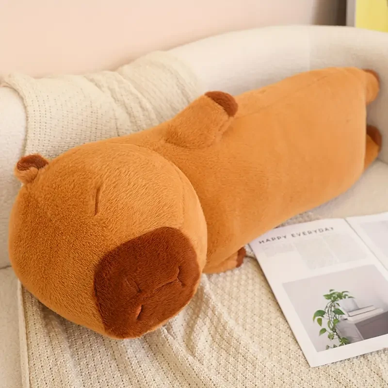 Akkun Extra-Long Capybara Plush Pillow