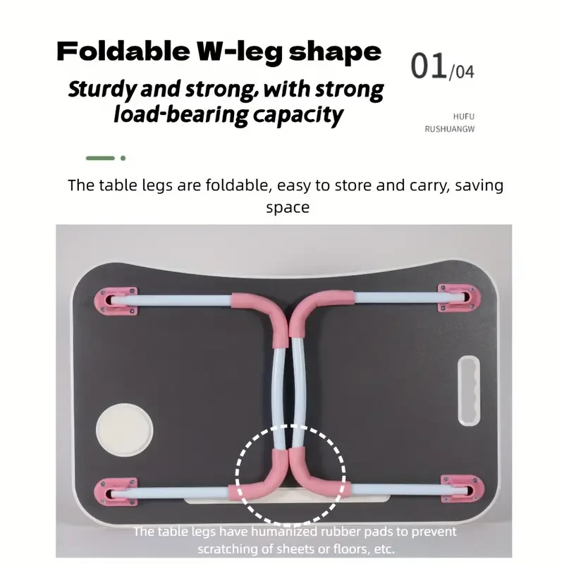 Sanrio Cute Foldable Bed Desk with Cup Holder & Book Slot