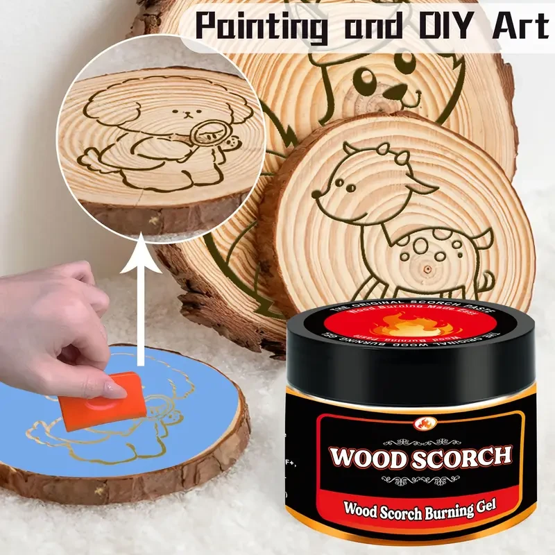 FLYSEA Scorch Burning Gel 4oz (120ml)  Precision Wood-Burning Effects Without a Soldering Iron