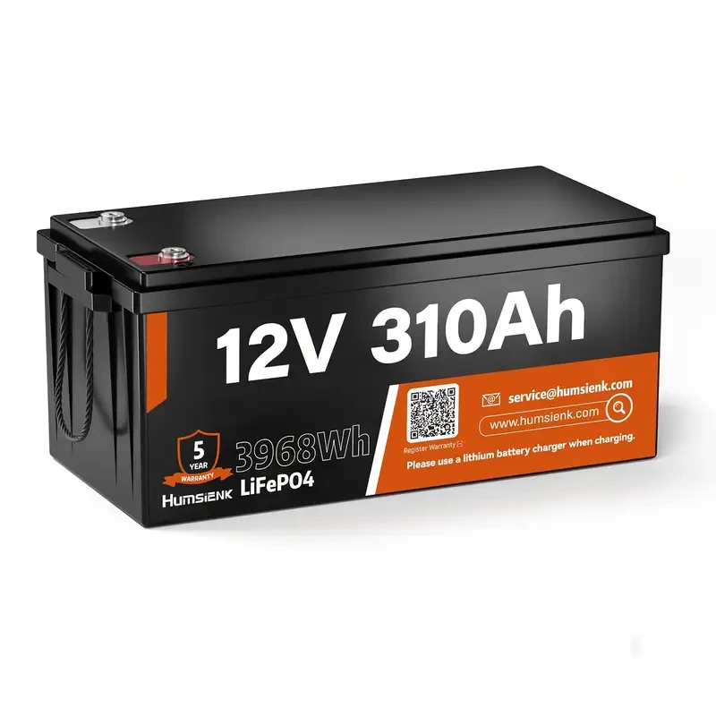 HumSienk 12V 310Ah LiFePO4 Lithium Battery  100A BMS, Low-Temp Protection