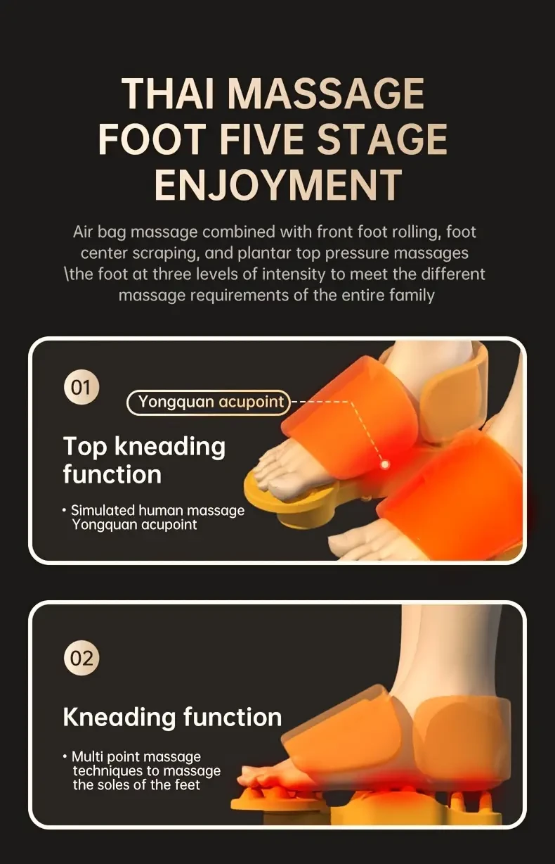 MASSTECK Shiatsu Foot Massager with Heat  Deep Kneading Relief for Home & Office