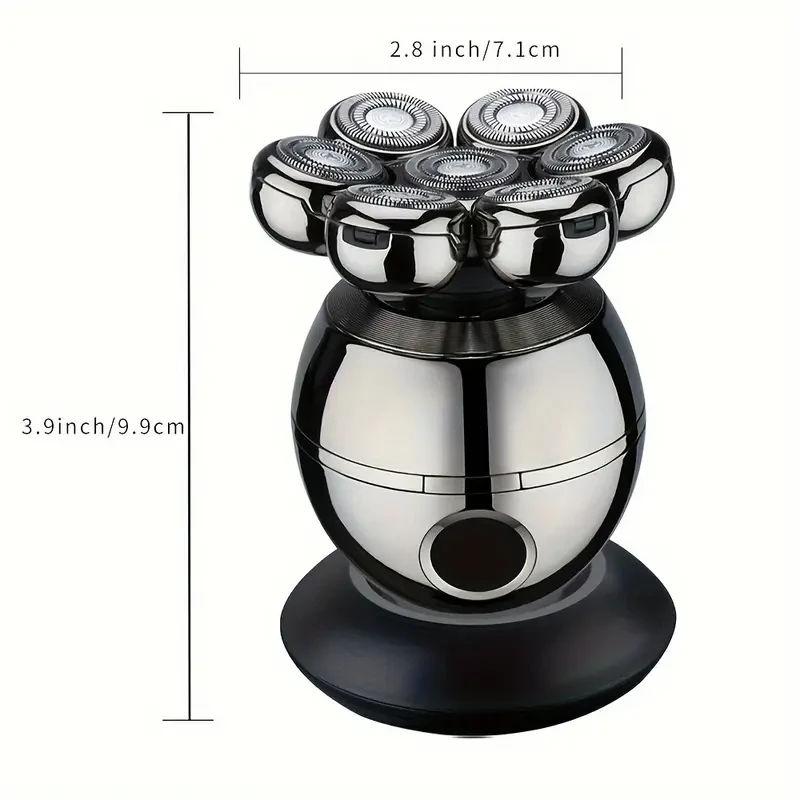 GERTZY 5-in-1 Electric Head Shaver for Bald Men  Cordless, Rechargeable, LED Display