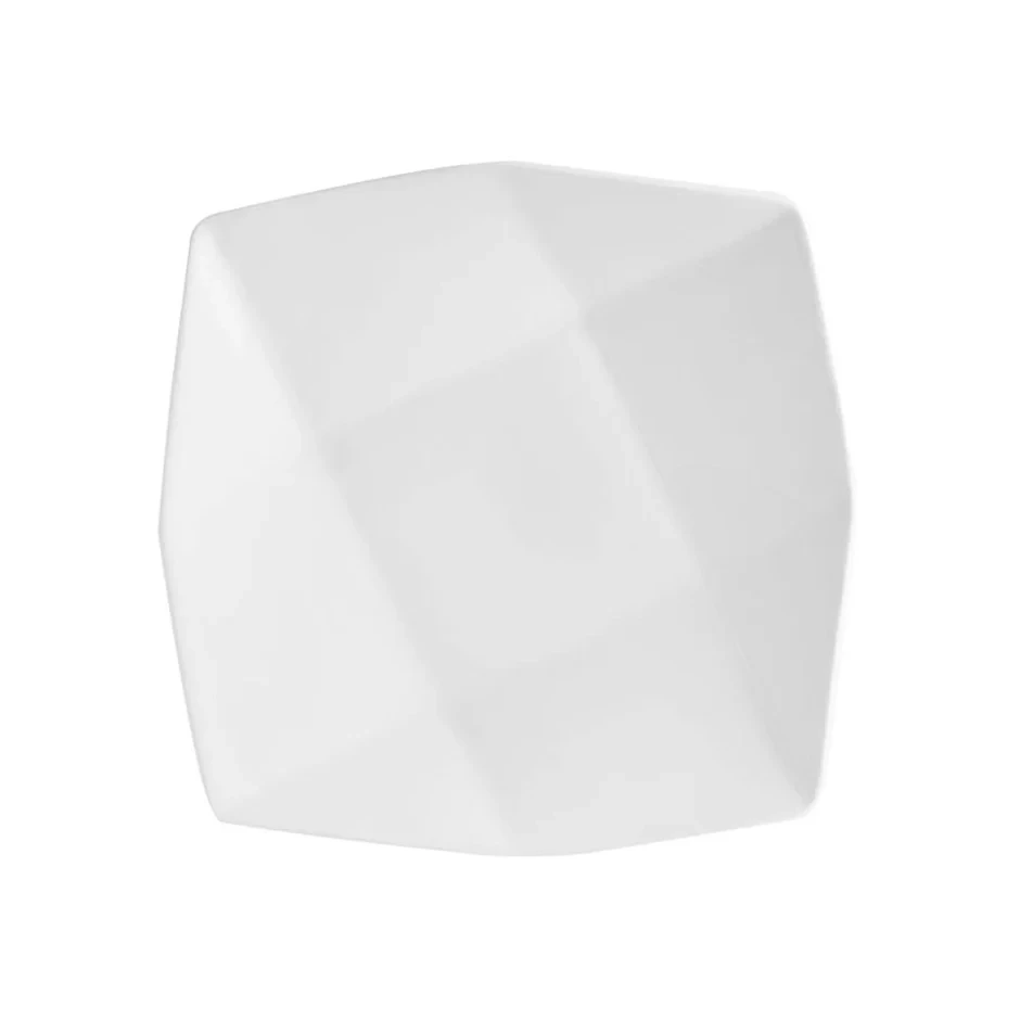 Crockery Plate Checkered White 10"