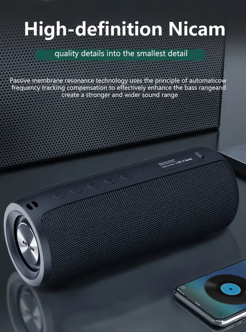 ZEALOT S51 Portable Wireless Speaker  Dual Pairing, 10-Hour Playtime, Booming Bass (Type-C Charging)