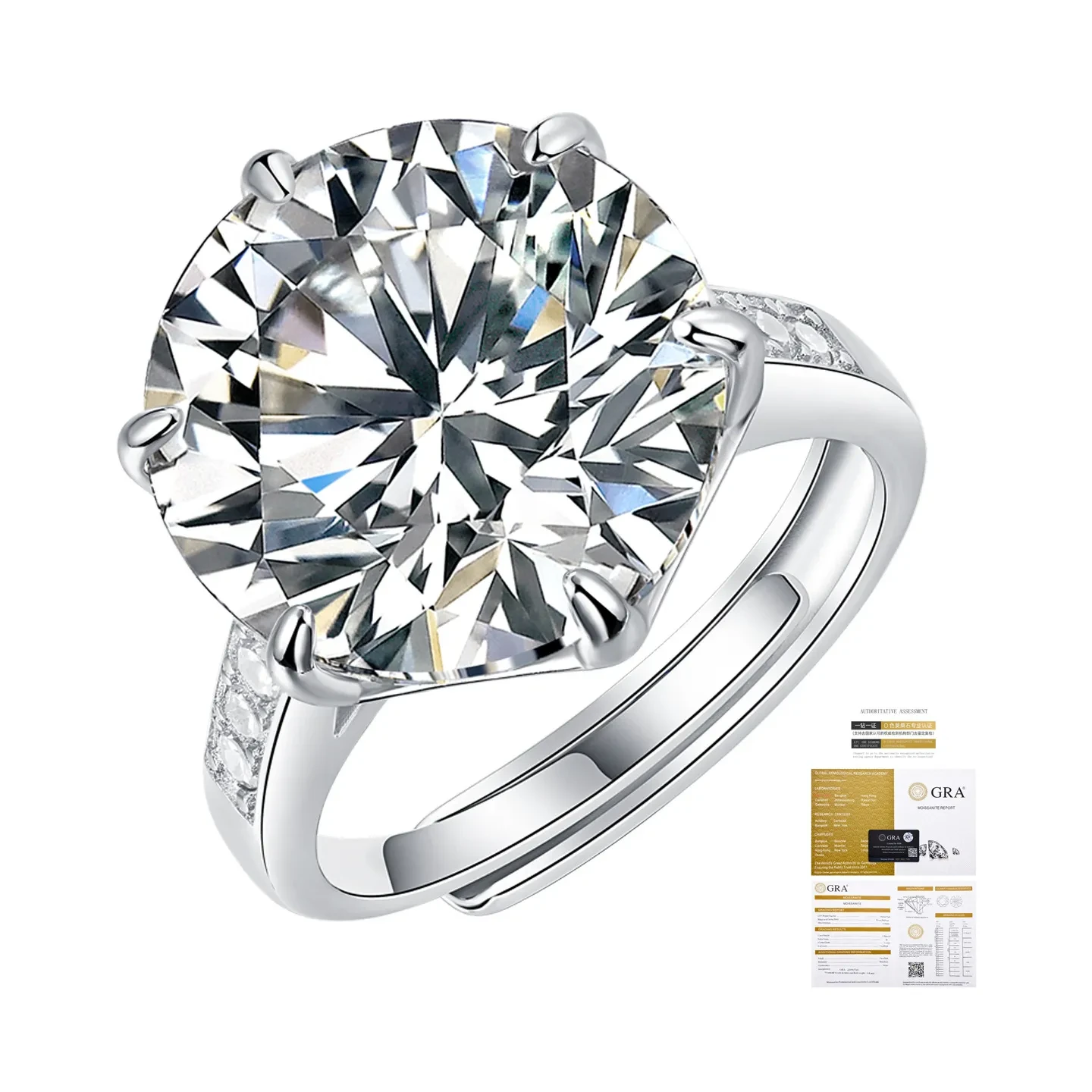 10 Carat Moissanite Ring