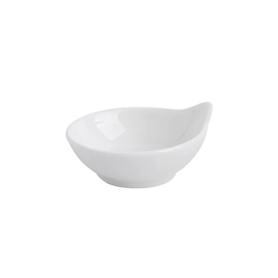 Crockery Bowl with Pourer White 4"