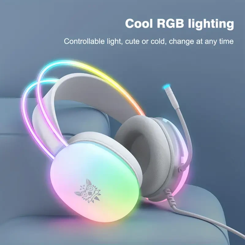 ONIKUMA X25 Gaming Headset  RGB LED, 7.1 Surround Sound, Noise-Cancelling Mic (USB Wired)