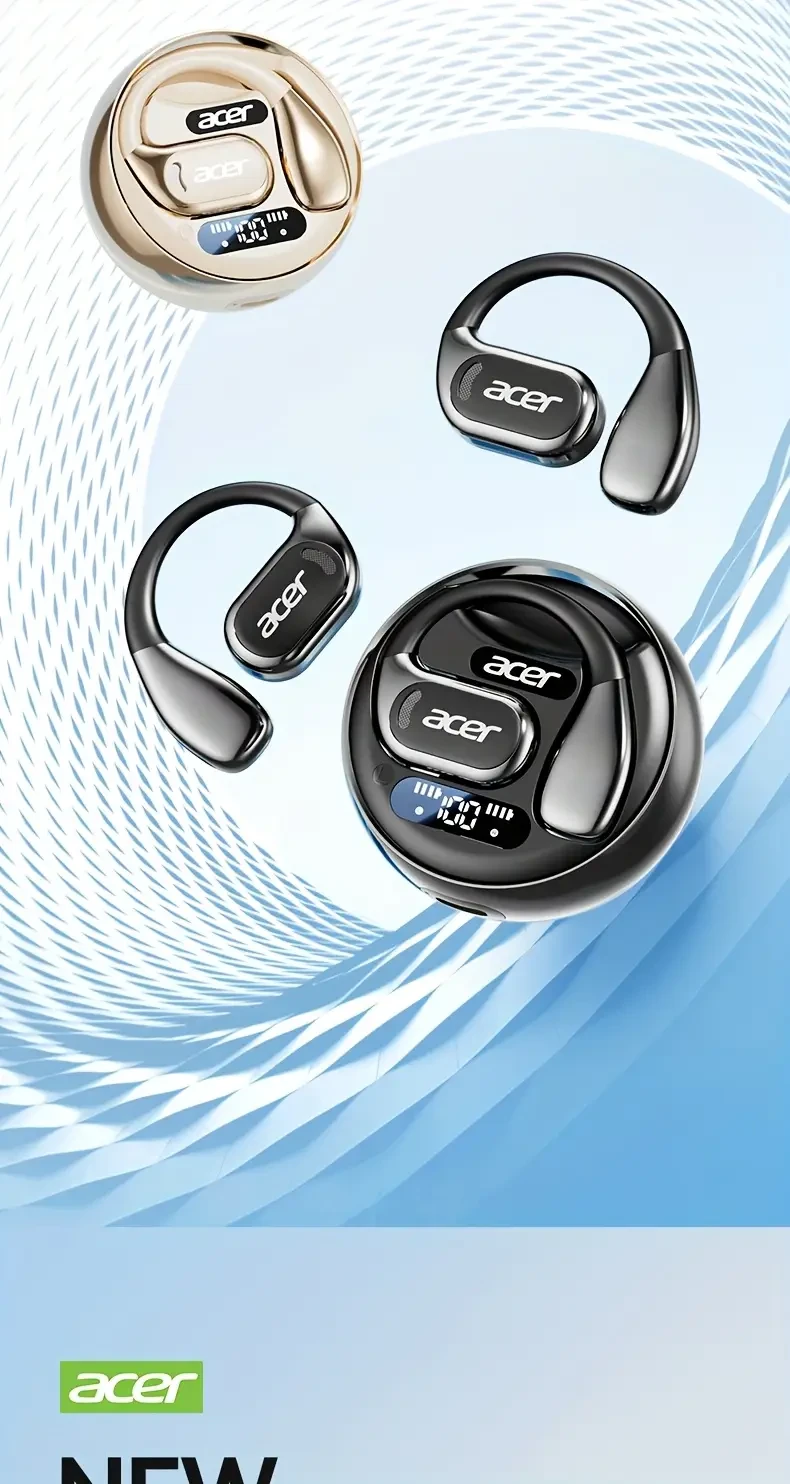 Acer OHR510 Pure Bass Sound Wireless Earbuds Sport-Ready, Long Battery Life, Modern Over-Ear Fit