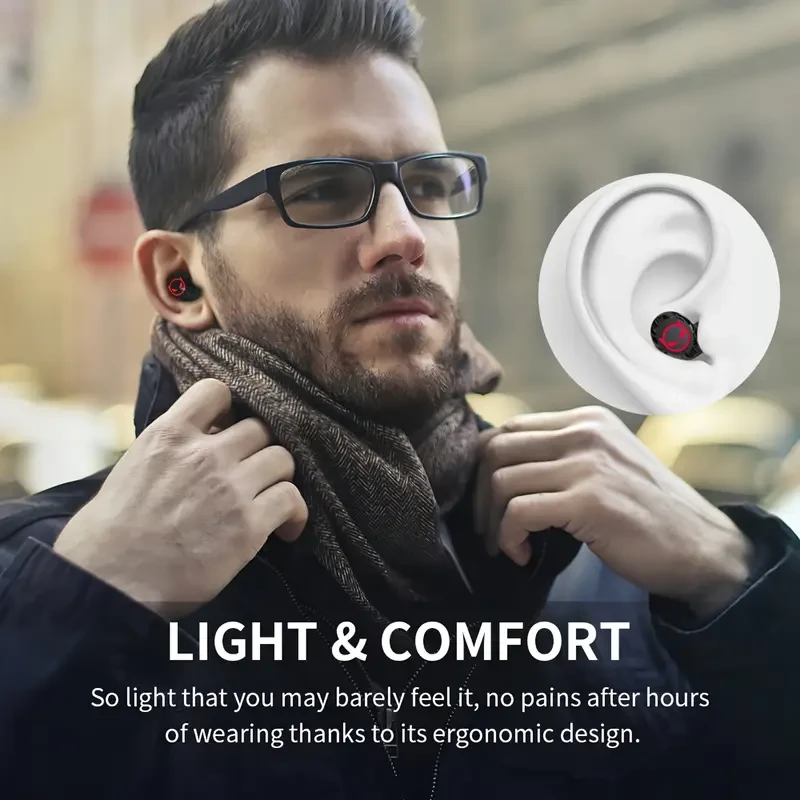 CyberDyer Lightweight Wireless Earbuds Smart Noise Cancellation, Magnetic Charging, Gift-Ready