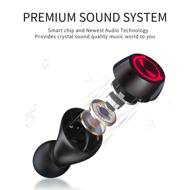 CyberDyer Lightweight Wireless Earbuds Smart Noise Cancellation, Magnetic Charging, Gift-Ready