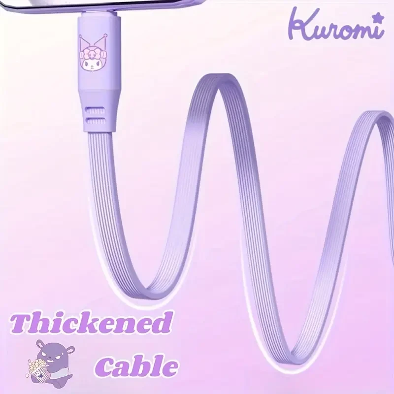 Sanrio 2-in-1 Cartoon Pendant Data Cable  Kuromi, Cinnamoroll, My Melody & Pochacco Editions