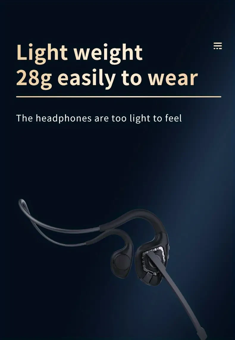 LIFEBEE Wireless 5.3 Open Ear Headset  Comfortable, Clear & Smart for All-Day Use