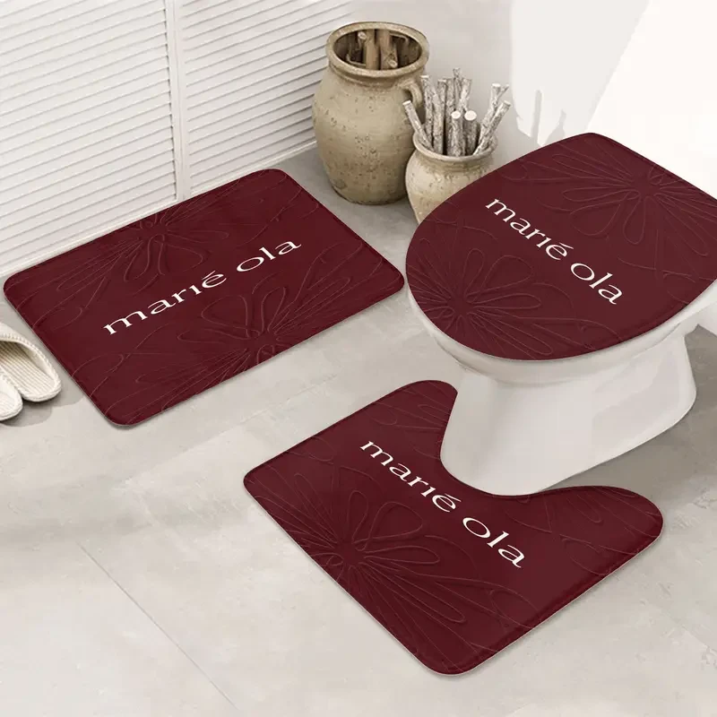 Marie Ola Themed Bathroom Mat Set  Soft, Absorbent & Elegant