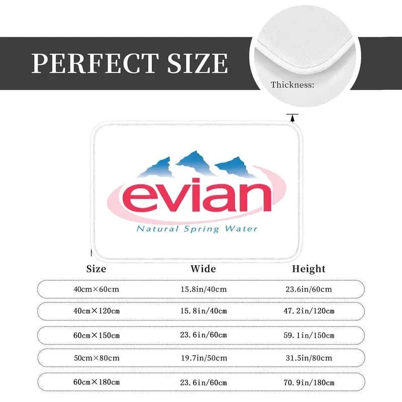 Evian Branded Logo Bath Rug & Carpet  Plush, Premium & Refreshingly Stylish
