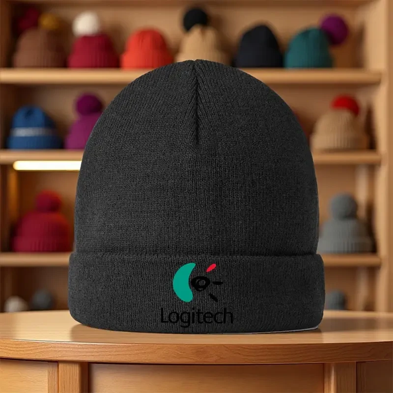 Logitech Branded Beanie Hat  Warm, Lightweight & Officially Stylish Perfect for winter wear,