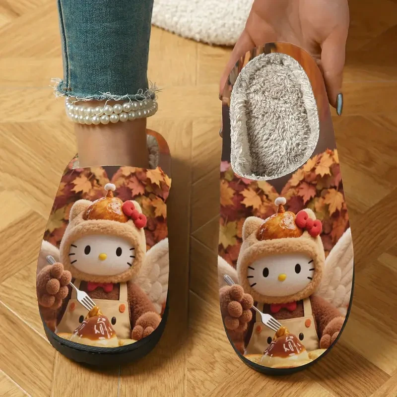 Kuromi Plush Slippers  Adorably Soft, Cozy & Non-Slip