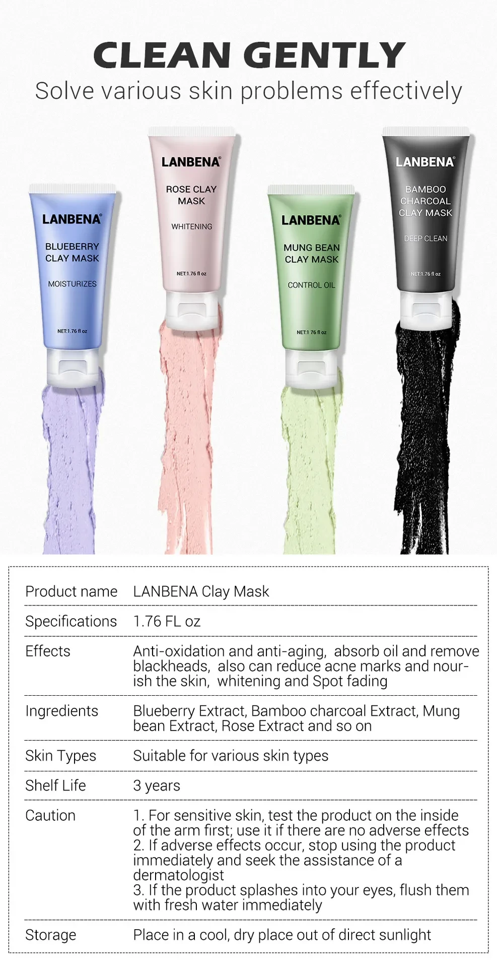 Bamboo charcoal cleaning surface