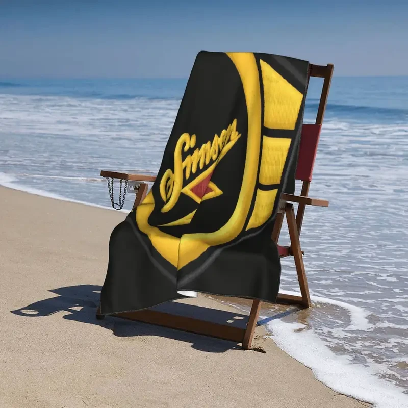 Simson Emblem Quick-Dry Beach & Gym Towel  Bold, Premium & Ultra-Soft
