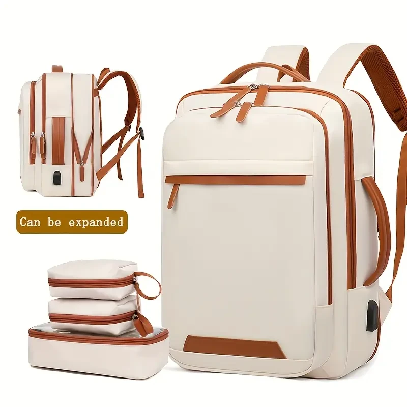 OGEHUAFEE Expandable Laptop Backpack Modern, Durable & Space-Inspired