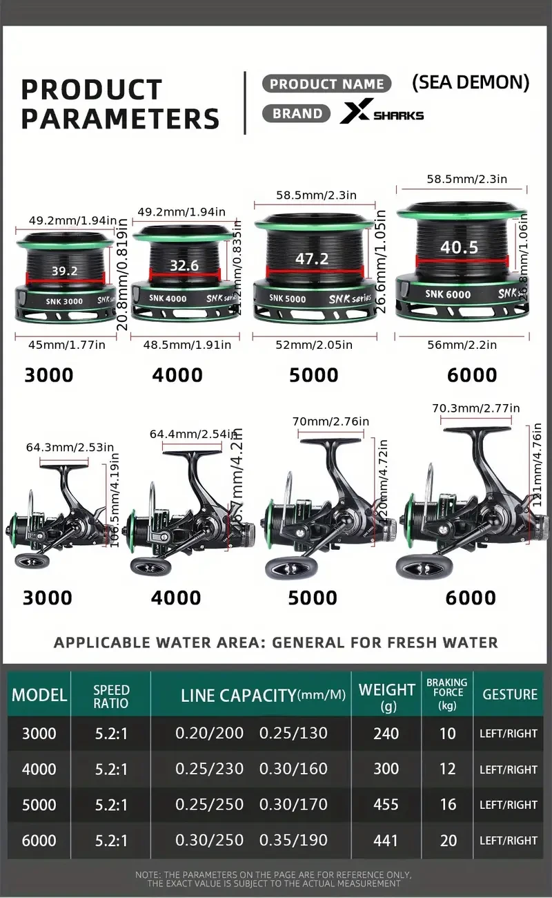 X-Sharks High-Performance Carp Fishing Reel  Durable, Powerful & Versatile