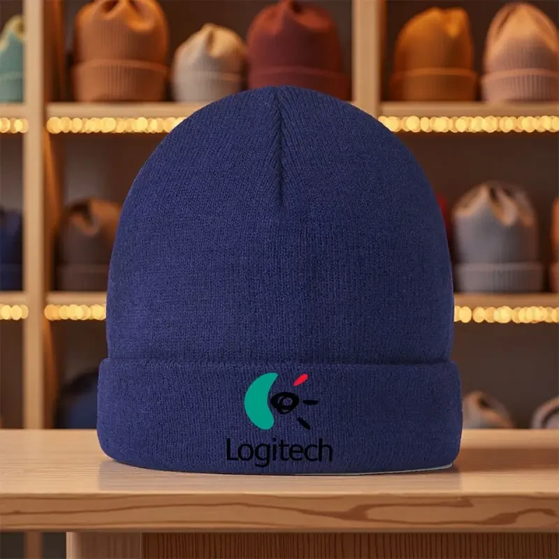 1pc Logitech Branded Beanie Hat  Official Winter Knit Cap for Men & Women