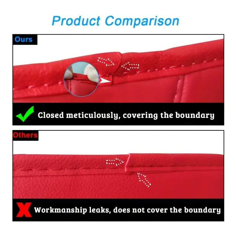 Luxury Lumbar Pillow Car Seat Covers for Audi A6 (2000-2018)  Premium PU Leather Covers for Front Seats