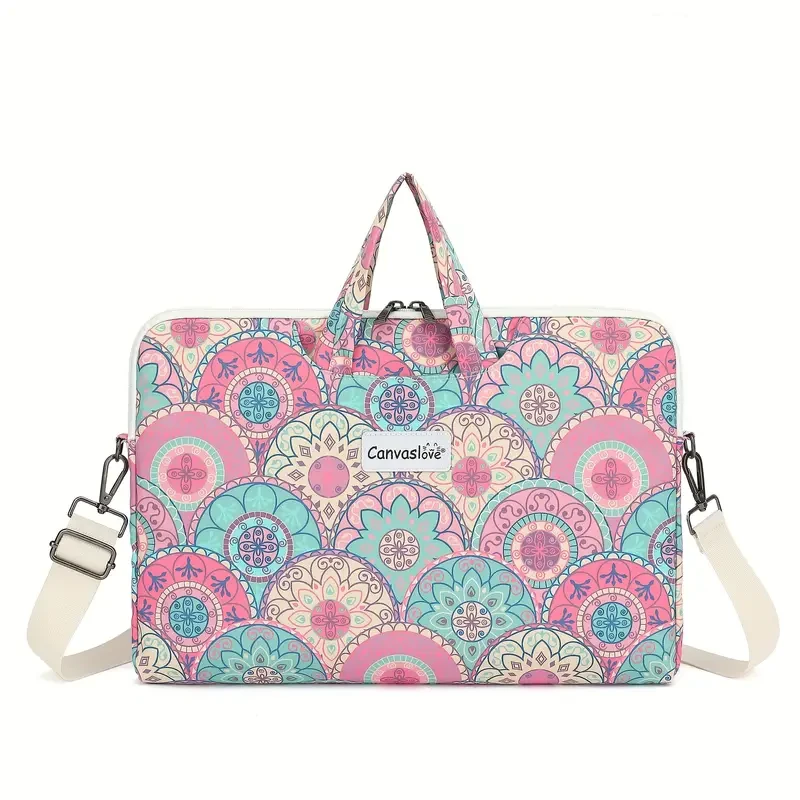 Canvaslove Colorful Lightweight Laptop Shoulder Bag  Stylish Briefcase for 14-inch, 15.6-inch, and 16-inch Laptops
