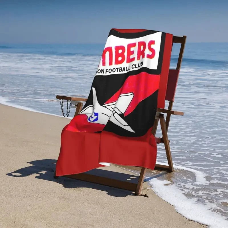 Essendon Bombers Design Beach Towel Soft Microfiber Towel for Yoga, Travel, and Beach Use